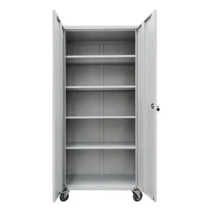 Office Furniture Steel Storage Filing Cabinets 2 Swing Door 5 Tier Filing Cabinet with Wheels