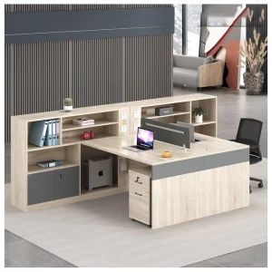 Office Furniture Work Station Desk Office Cubicle Workstation Staff Table Face to face Workstation for 2 Person with Chair