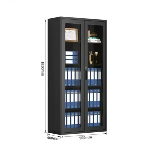 Office Garage Steel Locker File Cabinet 2 Door with Adjustable Shelf and Safety Lock