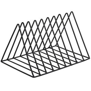 Office Home Decor File newspaper magazine book Organizer Metal Wire Triangle Shape Holder 9 Slot Desktop Stand Rack