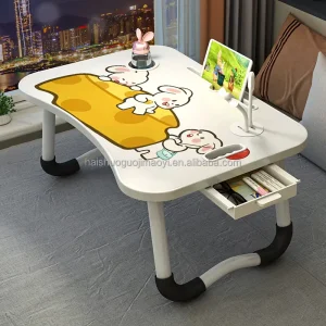 Office Laptop Stand Furniture Multi Color Ergonomic Folding Portable Study Laptop Desk Bed Table With Slot