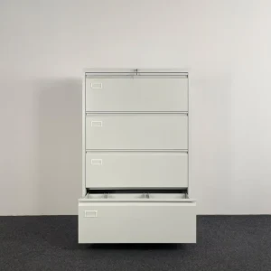 Office Metal Cabinet 4 Drawers White File Storage Cabinet Metal Drawer Cabinet Vertical Lateral Filing Cabinet with 4 Drawers