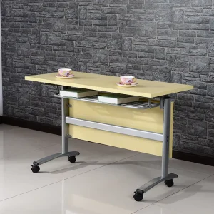 Office Metal Double-Sided Folding Modular Long Desk Multi-Functional Table for Staff Training and Meetings