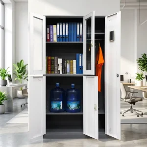 Office Metal Employee Changing Filing Cabinet Steel Lockers Wardrobe Large File Storage Cabinet with Handle