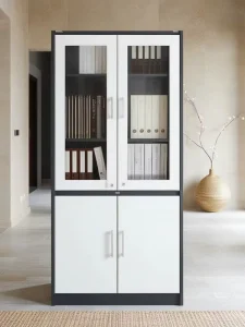 Office Metal Tall Garage Storage Cabinet Adjustable Shelves Locking 2 Doors Steel Cupboard Filing Cabinet