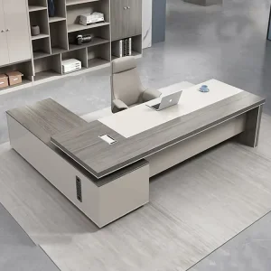 Office Modern Executive L Shaped Computer Desk CEO Manager Work Simple Furniture Luxury for Room Table Customizable With Drawers