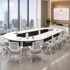 Office Movable Desk Computer Foldable Table Classroom Portable Combination Conference Table Modern Training Desk With Wheels