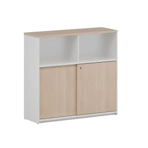 Office Side Cabinet for Workstation Compact Storage Cabinet with Doors 1200mm Width