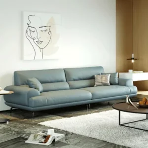 Office Sofa Chesterfield Tufted Reclining Three Seat Modern Genuine Leather Sponge Filled Business Hotel Use