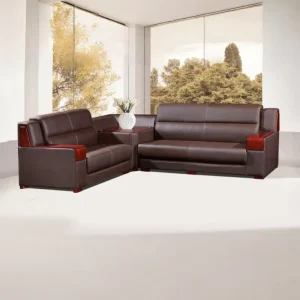 Office Sofa Coffee Table Set Sectional Modern Transitional Design Leather Three Seater Commercial Use Living Room Hotel