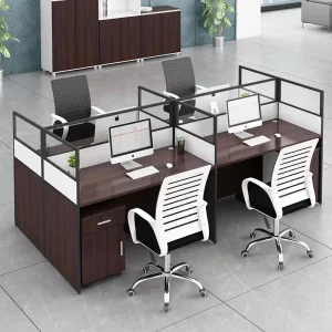 Office Staff Desk Simple Modern Rectangle Eco Friendly Modular Screen Station Locker Partition Employee Computer Desk
