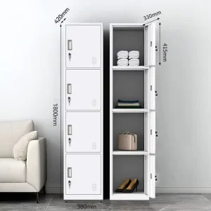 Office Staff Personal 4 Tier Durable Steel Modern Storage Cabinet for Home Office School