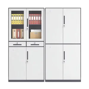 Office Steel Filing Cabinet with Lock Modern Minimalism Design Sliding Drawers Narrow Side Low Cabinet