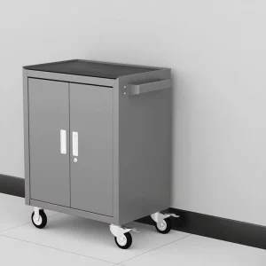Office Storage Cabinet Metal Cupboard Vertical Wardrobes Steel Filing Cabinet Garage Heavy Duty Tool Cabinet with Wheel