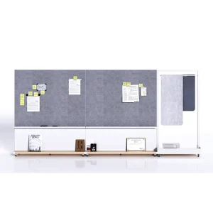 Office Storage Cabinet with Dual Sorting Compartment Modular Tall Cabinet with LED Open Shelf for Modern Office