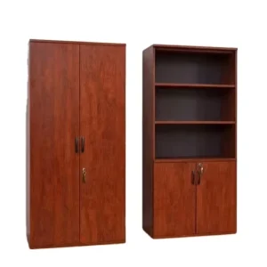 Office Storage Cabinet with Lock Wooden File Cabinet 2 Door Storage Cupboard for Office Home