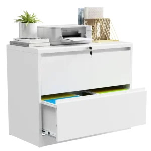 Office Storage Filing Cabinet 2 Drawer Lateral Metal File Cabinet with Lock for Letter Legal F4 A4 Size