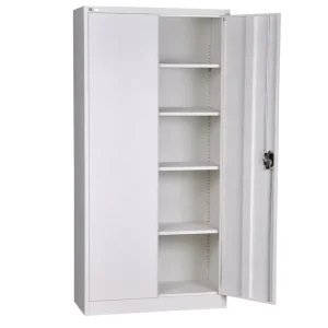Office Storage Furniture with 4 Adjustable Shelves 2 Door Steel Filing Cabinets Lateral File Cabinets