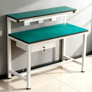 Office Table Workstations Anti-static Tool Workbench 2 Drawers Multifunction Heavy Duty Steel OEM Color 150kg Load Capacity