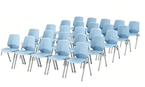 Office Training Chair PP Material Student Conference Chair Modern Minimalist Armless Thickened Seat Surface Stable Backrest