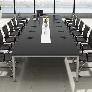 Office Woodtables Meeting Room Conference Tables With Metal Frame