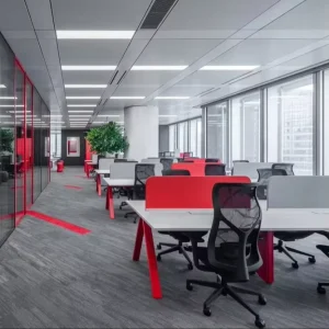 Office Workstation Fixed Desk Industrial Workstation with Built in Drawers for Home Business and Catering Use
