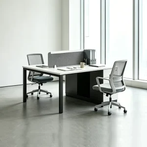 Office Workstation Furniture Modular Office Partition Workstation Desk Melamine Board 2 People Staff Office Desk