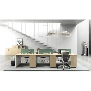 Office Workstation with Built in File Cabinet Space Saving Desk System Durable Workstation Solution for Small Offices
