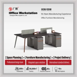 Office Workstation with Integrated Socket Steel Frame and Lockable Storage for One Stop Workspace Solutions