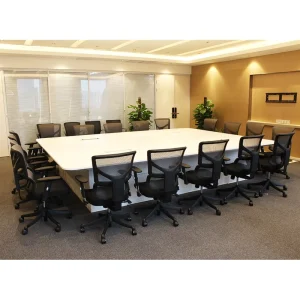 Office solid wooden boardroom conference table customized long meeting table high end rectangular shaped luxury negotiate desk
