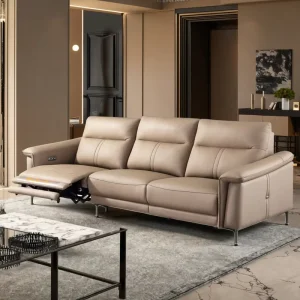 One Stop Custom Sofas Factory Modern Genuine Leather Convertible Recliner Sofa Set for Living Hotel
