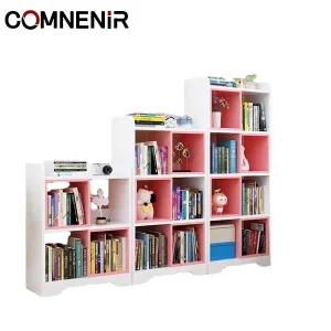 One Stop School Furniture Portable Wooden Library Kids Modern Floating Book Shelf Design Children Book Shelf