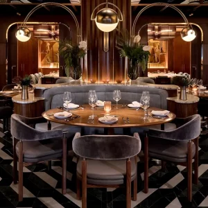 One stop Solution Velvet Premium Bistro Booth Seating Restaurant Furniture China
