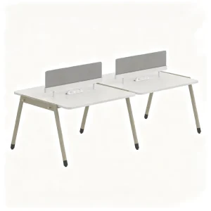 Open Office Workstation Desk for 2 4 6 People with Full Privacy Panel Modern Shared Office Furniture