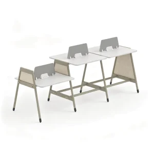 Open Plan Modular Office Desk System Commercial Staff Workstation Furniture with Shared Frame for Business Offices