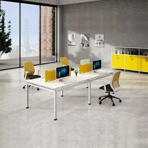 Open Working Area 2 4 6 Seat Office Workstations 4 Person Computer Desk Office Table
