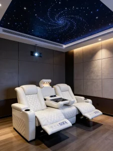 Original Manufacture 3-Seat Electric Recliner Style High Quality Leather Home Cinema Sofa for House Theater Reclining Sofas