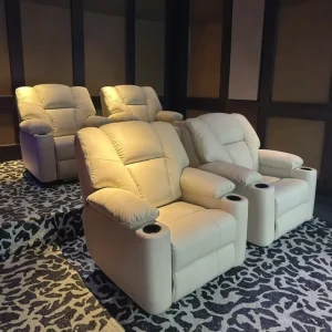 Original Manufacture Traditional Style Home Cinema Electric Single Recliner Genuine Leather School Application Theater Furniture