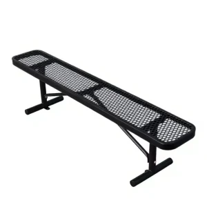 Outdoor 4FT 6FT 8FT Steel Bench Seat Outside Park Metal Bench Seating Out Door Public Garden Patio Cast Iron Leg Backrest Bench