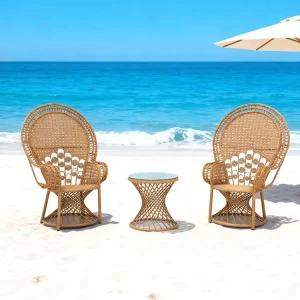 Outdoor Aluminum Frame Phoenix Chair Leisure Garden Chairs for Outdoor Courtyard and Hotel Elegant Garden Yard Furniture
