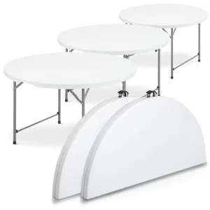 Outdoor Banquet Wedding 60inch Party 150cm 60 Inch 5ft Event White Plastic Round Folding Table