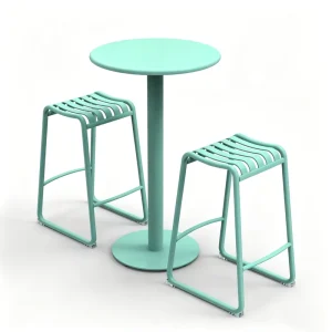 Outdoor Bar Counter Stool Aluminium Outdoor Furniture Round Table and Chair Set Support Multiple Specification Colour Custom