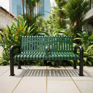 Outdoor Bench Seat Garden Bench Steel Bench Steel Slats for Sale Modern Benches People Park