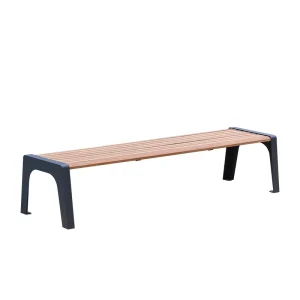 Outdoor Bench Seat Metal Park Seat Chair Garden Backless Seating Benches Leisure Rest Chairs