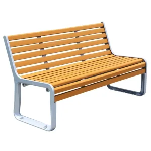 Outdoor Bench Seat With Cast Aluminium Leg Supporting Solid Wood or Plastic Wood Seat Choice