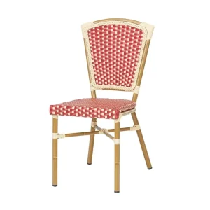Outdoor Cafe Chairs Bistro Aluminum Rattan Stacking French Cafe Chair