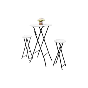 Outdoor Commercial Cocktail High Bar Tables and Chairs Set Plastic Folding Bar Table