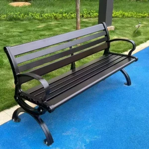 Outdoor Custom Antiseptic Solid Modern Garden Patio Bench Metal Frame Eco friendly Durable Water Resistant Customized School