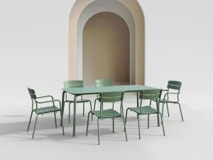 Outdoor European Design Powder Coated Aluminum Restaurant Furniture Durable Multicolor Stackable Lightweight Home Hotel Home Bar