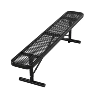 Outdoor Furniture 4FT 6FT Commercial Steel Bench Seat Outside Park Public Garden Patio Metal Mesh Bench Seating Without Backrest